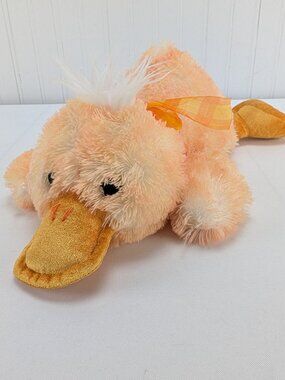 Vintage Walmart Orange Duck Floppy Plush 16" Stuffed Animal Spring Easter Toy